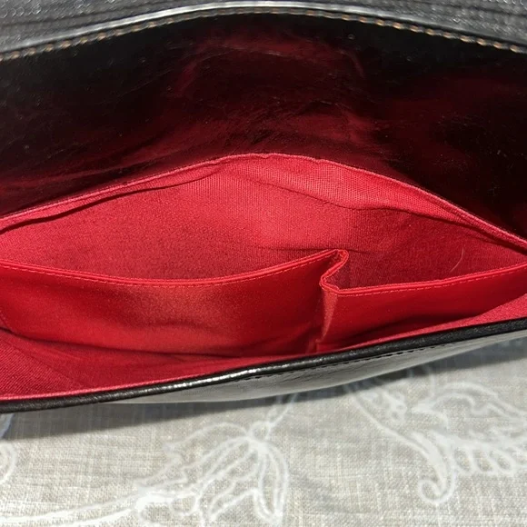 HOBO International New Carlotta Shiny Black Leather Shoulder Bag - Picture 12 of 15